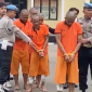 Para pelaku pencurian kendaraan bermotor di Kota Serang saat diamankan pihak kepolisian. (Istimewa)