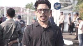 Ketua Persatuan Wartawan Indonesia (PWI) Serang Raya, Engkos Kosasih saat memberikan keterangan pers, Jumat (22/8) (Foto : istimewa/Dailyhits).