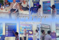 Anggota Satpas Polres Lebak saat melakukan kegiatan polantas menyapa. (Istimewa)