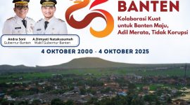 Kepala beserta jajaran UPTD PJJ Kabupaten Lebak, DPUPR Banten mengucapkan Dirgahayu Provinsi Banten ke 25. (Istimewa)