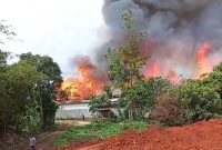 Kandang ayam di Kecamatan Sajira, Kabupaten Lebak ludes diamuk si jago merah. (FOTO Tangkap Layar video)