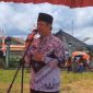 Ketua PGRI Kabupaten Lebak, Iyan Fitriyana saat memberikan sambutan dalam acara opening ceremony HUT PGRI dan Hari Guru Nasional. (Istimewa)