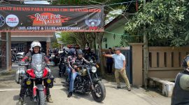 Tokoh pengusaha muda Kabupaten Lebak, Moch. Nabil Jayabaya saat mengikuti ride nature to Anyer bersama CMC bersaudara. (DAILYHITS)