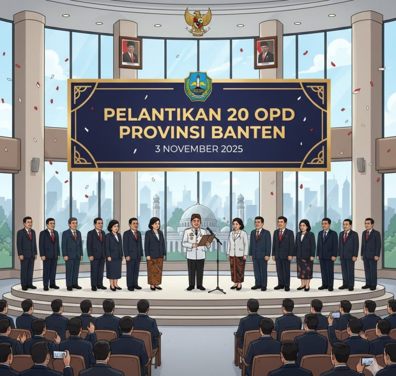 Ilustrasi: 20 OPD Provinsi Banten, Besok akan di lantik pada Hari senin 3 November 2025, Foto : (Ist/Dailyhits).