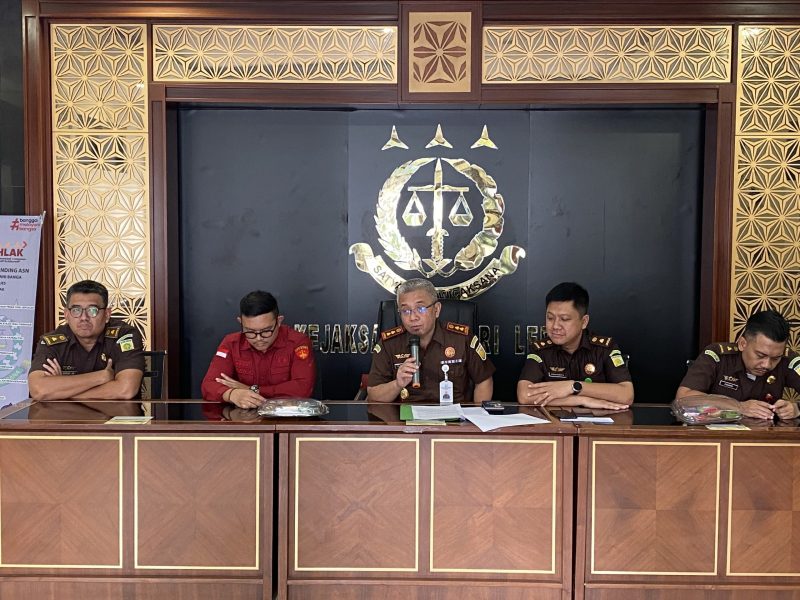 Kejaksaan Negeri Lebak saat melakukan press rilis akhir tahun 2025. (Dailyhits)