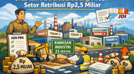 Kawasan industri Sawah Luhur mulai digarap. PT JDI ajukan PBG, empat tenant awal diproyeksikan setor retribusi hingga Rp2,5 miliar ke Pemkot Serang. Foto;(ist/Dailyhits).