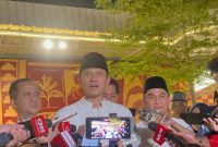 Menteri Koordinator Infrastruktur dan Pembangunan Kewilayahan, Agus Harimurti Yudhoyono, memberikan keterangan Kepada pers, Sabtu malam (21/2) Doc: Dailyhits.
