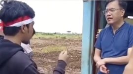 Warga Berhadapan dengan WNA Saat Demo Di kawasan Industri Sawah luhur, kota Serang (Doc: Ist/Dailyhits.