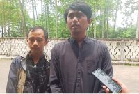 Afifudi Bersama Kuasa Hukum LBH PKC PMII Banten, memberikan keterangan kepada Pers, Doc (Dirhat/Dailyhit.id)