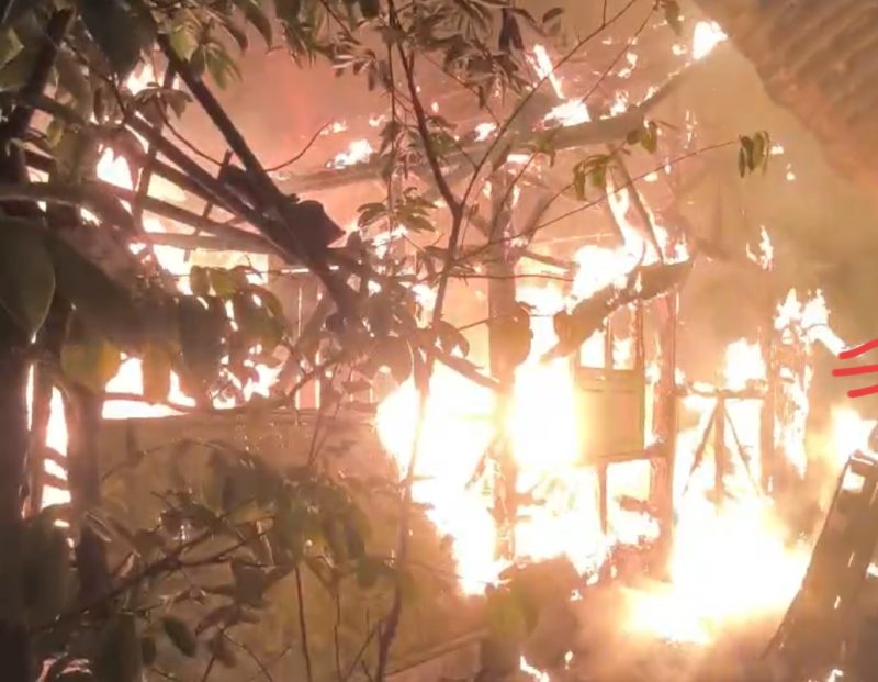 Kondisi rumah Supriatman (82) yang ludes terbakar. (Istimewa)