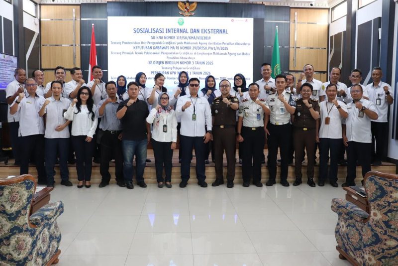 Momen Foto Bersama Kalapas usai kegiatan Sosialisasi Ampuh di PN Sumedang, Dok (4/5/2026).