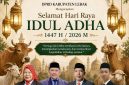Ucapan Selamat Hari Raya Idul Adha 1447 H, Pimpinan DPRD Lebak. (DAILYHITS)
