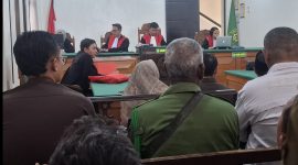 Suasana Persidangan dalam keterangan Saksi korban di PN Serang (Dok)