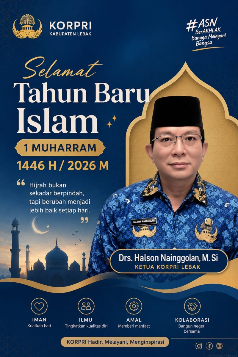 Ucapan Selamat Tahun Baru Islam 1448 H, KORPRI Lebak. (Istimewa)