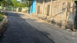 Kondisi jalan di Kampung Muhara Kebon Kalapa, Kelurahan Muara Ciujung Barat, Kecamatan Rangkasbitung yang sudah diperbaiki. (Istimewa)