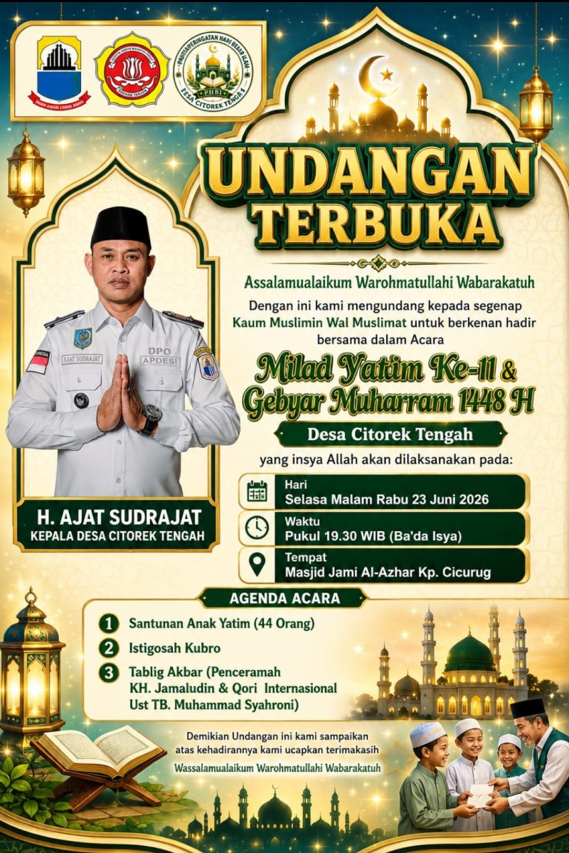 Pemdes Citorek Tengah menggelar Lebaran Yatim. (Istimewa)