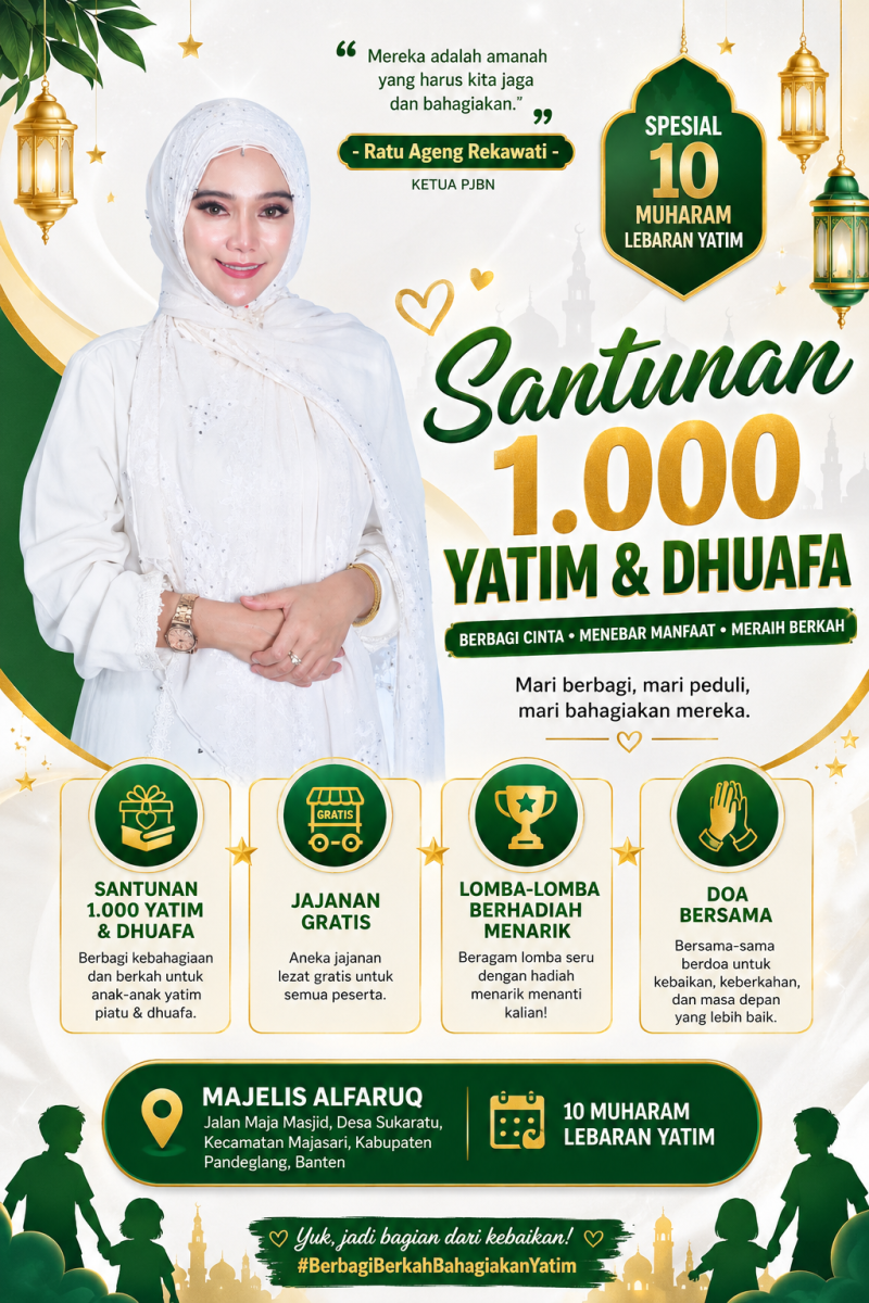 Ratu Ageng Rekawati menyantuni 1.000 yatim dan dhuafa di Banten pada momentum 10 Muharam. (Istimewa)