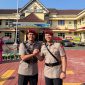AKP Wisnu Adicahya (kiri) dan AKP Fredo Leonard (kanan) saat serah terima jabatan Kasatreskrim Polres Lebak. (Istimewa)