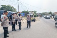 Kapolres Lebak, AKBP Arninsi saat meninjau lokasi jalan rawan kecelakaan. (Istimewa)