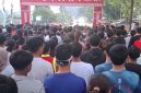 Ratusan peserta saat bersiap lari 5 kilometer dalam rangka memeriahkan HUT RI ke 81 yang diselenggarakan Pemerintah Kecamatan Cibadak. (Istimewa)