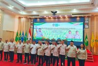 Agil Zulfikar (ketiga dari kanan) resmi dilantik menjadi Ketua HKTI Kabupaten Lebak. (Istimewa)