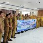 Jajaran Sekretariat DPRD Provinsi Banten berfoto bersama saat peluncuran dan implementasi proyek perubahan E-Setwan sebagai bagian dari transformasi digital pelayanan Sekretariat DPRD Banten. (Dok)