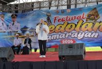 Bupati Serang Ratu Rachmatuzakiyah membuka Festival Bedolan Pamarayan 2026 di Bendung Pamarayan Baru, Kabupaten Serang, (Dok)