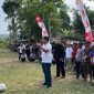 Founder KSS, Osep Mulyawan Sudirman Karis saat memberikan sambutan dalam acara pembukaan open turnamen sepakbola Cisimeut Cup. (Istimewa)